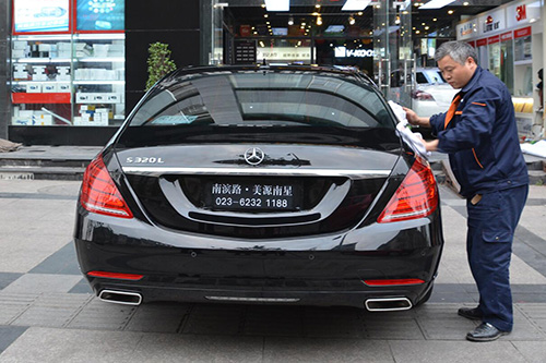 奔馳S320L全車鍍晶全過程