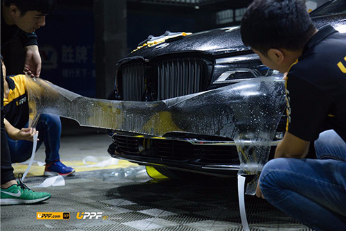 全新BMW740Li全車(chē)施工UPPF專(zhuān)車(chē)專(zhuān)用透明保護(hù)車(chē)衣-汽車(chē)漆面